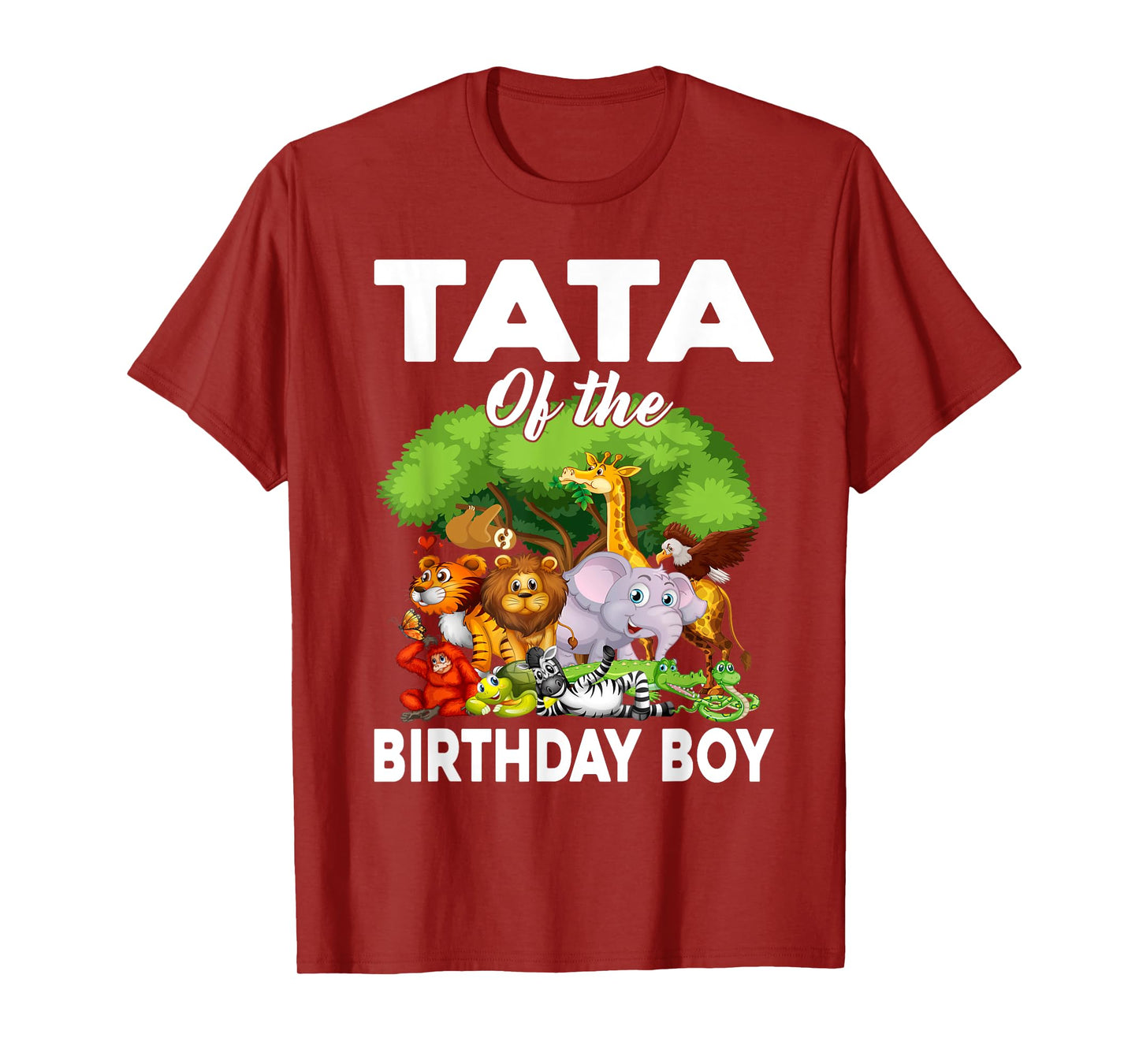 Tata of the Birthday Boy Zoo Animals Bday Safari Wildlife T-Shirt