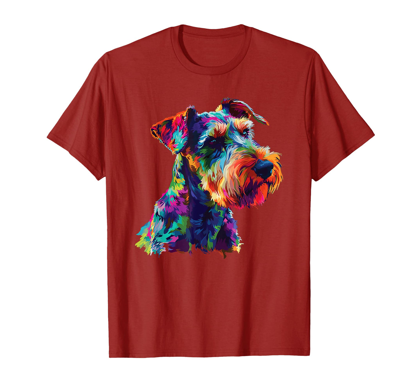 Watercolor Colorful Airedale Terrier Dog Men Women Girls Kids T-Shirt