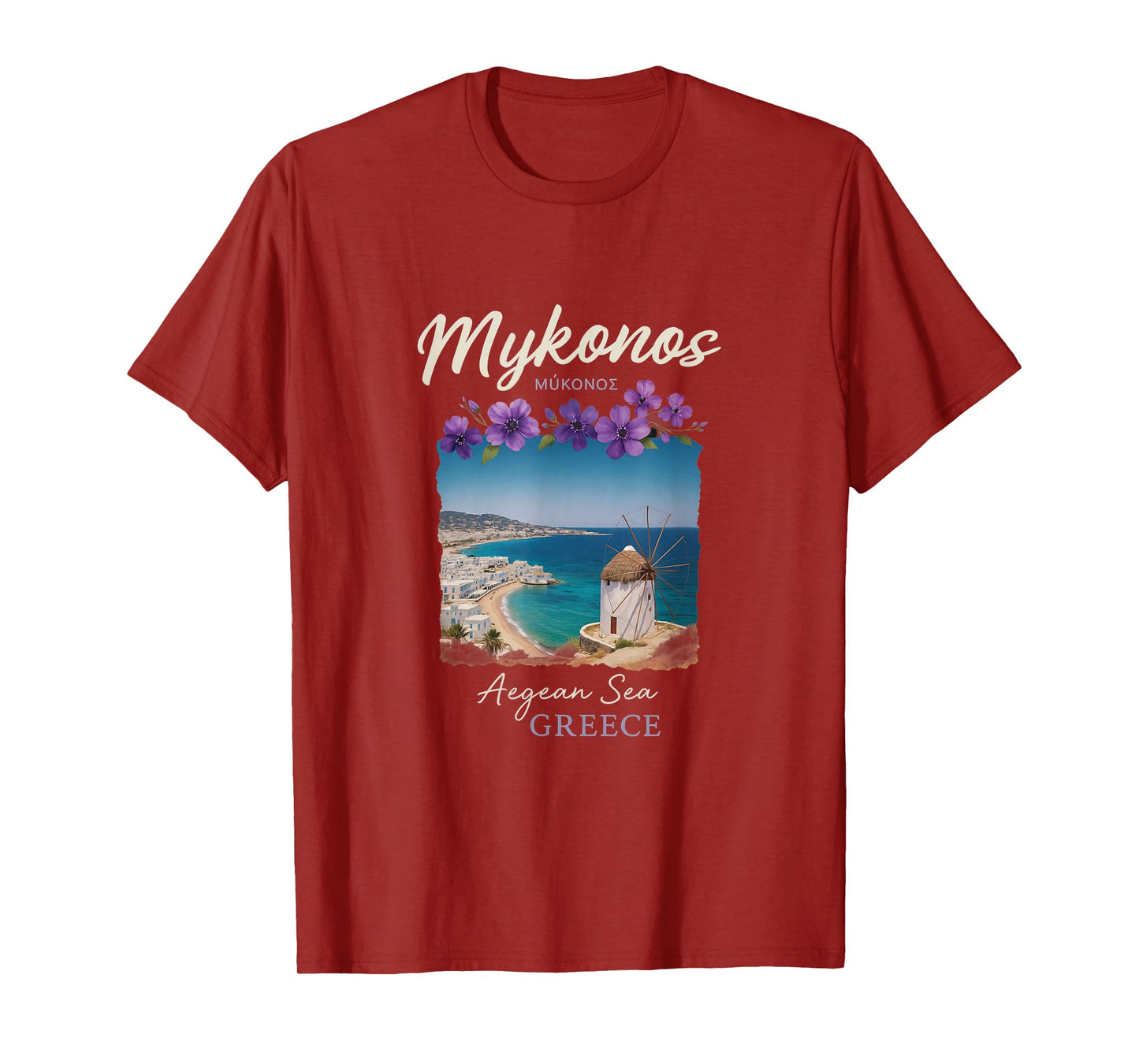 Mykonos Greece Getaway Aegean Sea Island Style T-Shirt