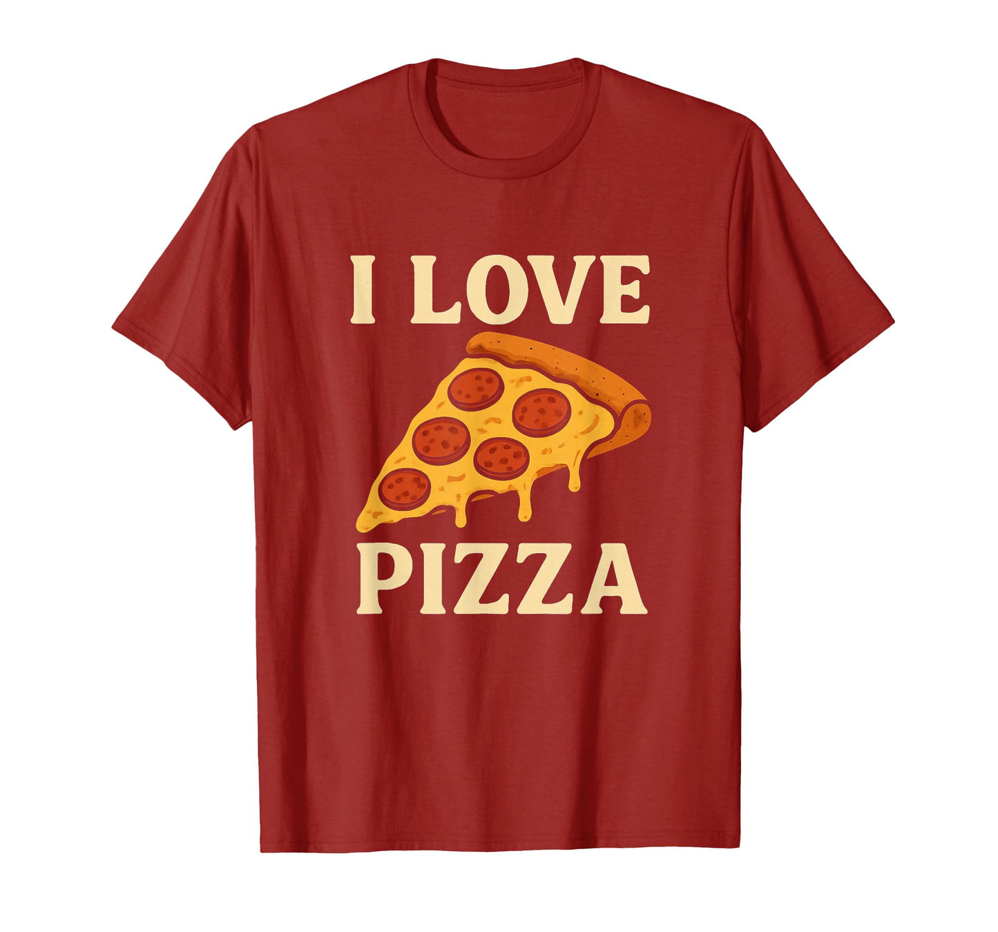 I Love Pizza Funny Food Pizza Lover Foodie Retro T-Shirt