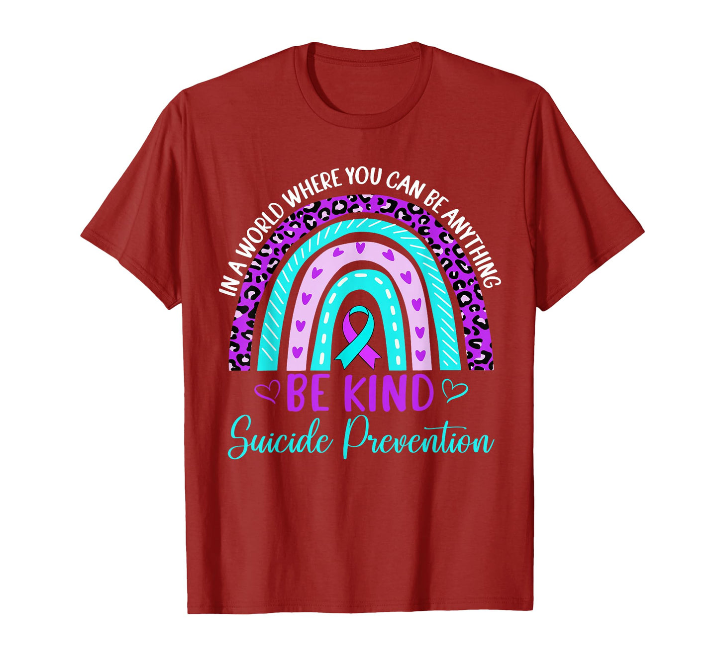 Vintage Rainbow Suicide Prevention Awareness Men Women T-Shirt