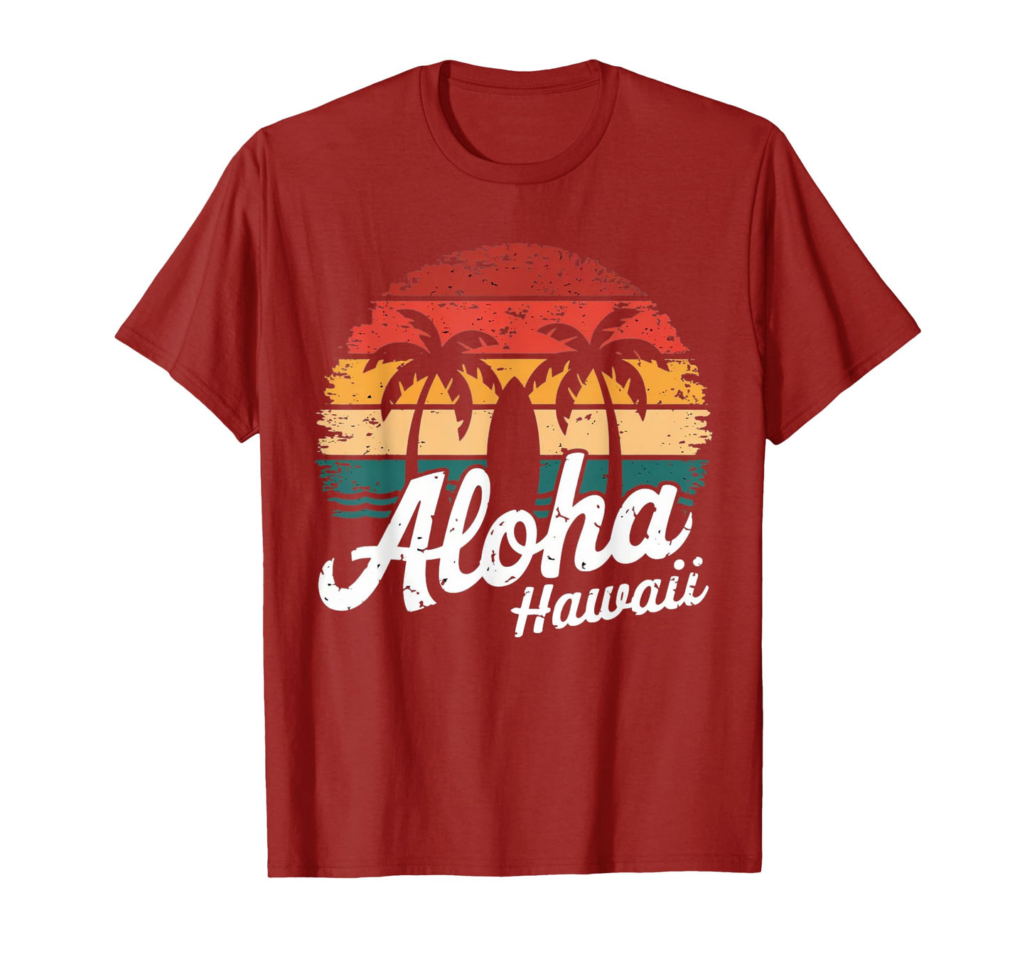 Aloha Hawaii Hawaiian Island sun Beach Surfboard Surf squad T-Shirt