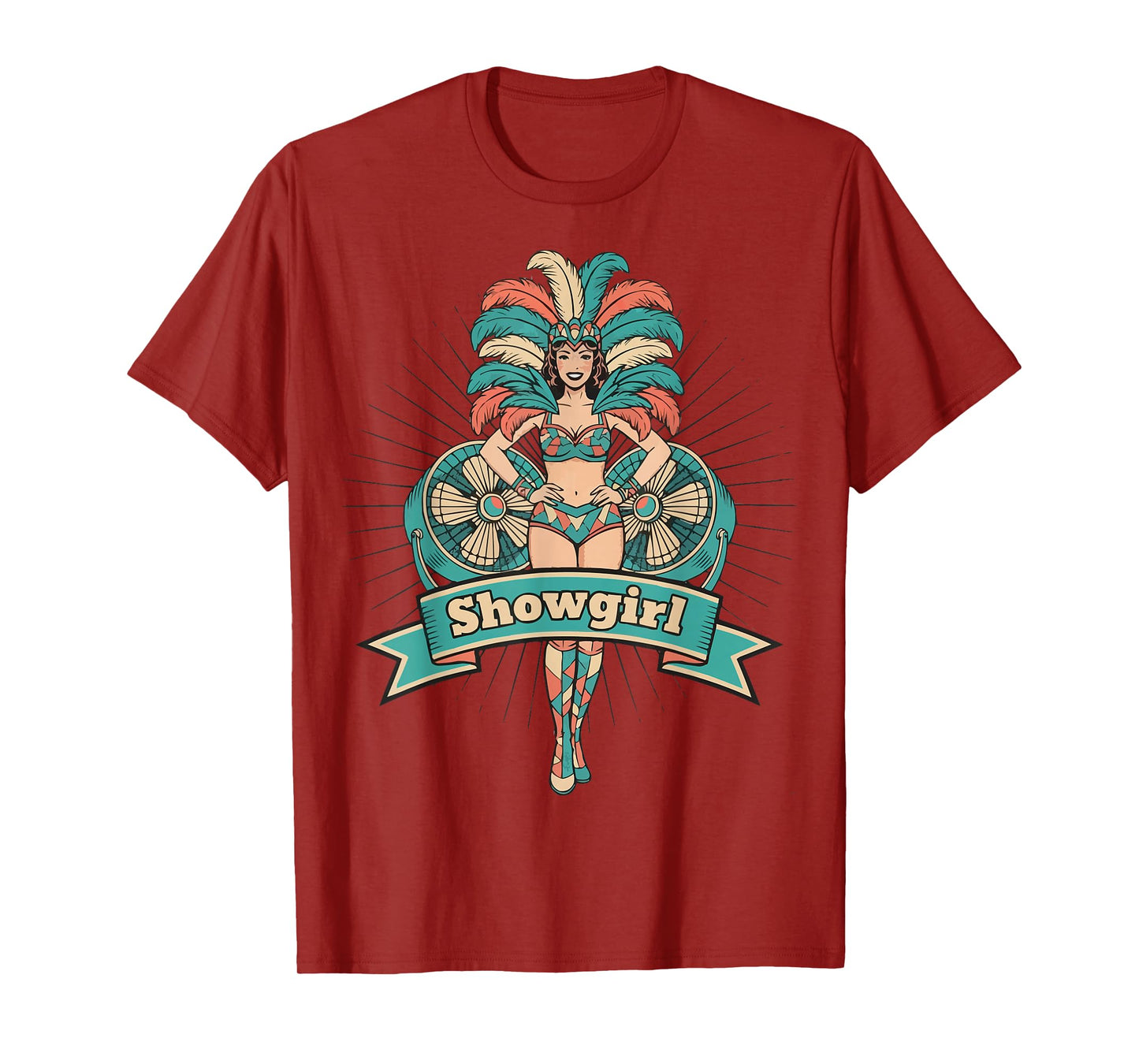 Showgirl Carnival Costume Extravaganza Art T-Shirt