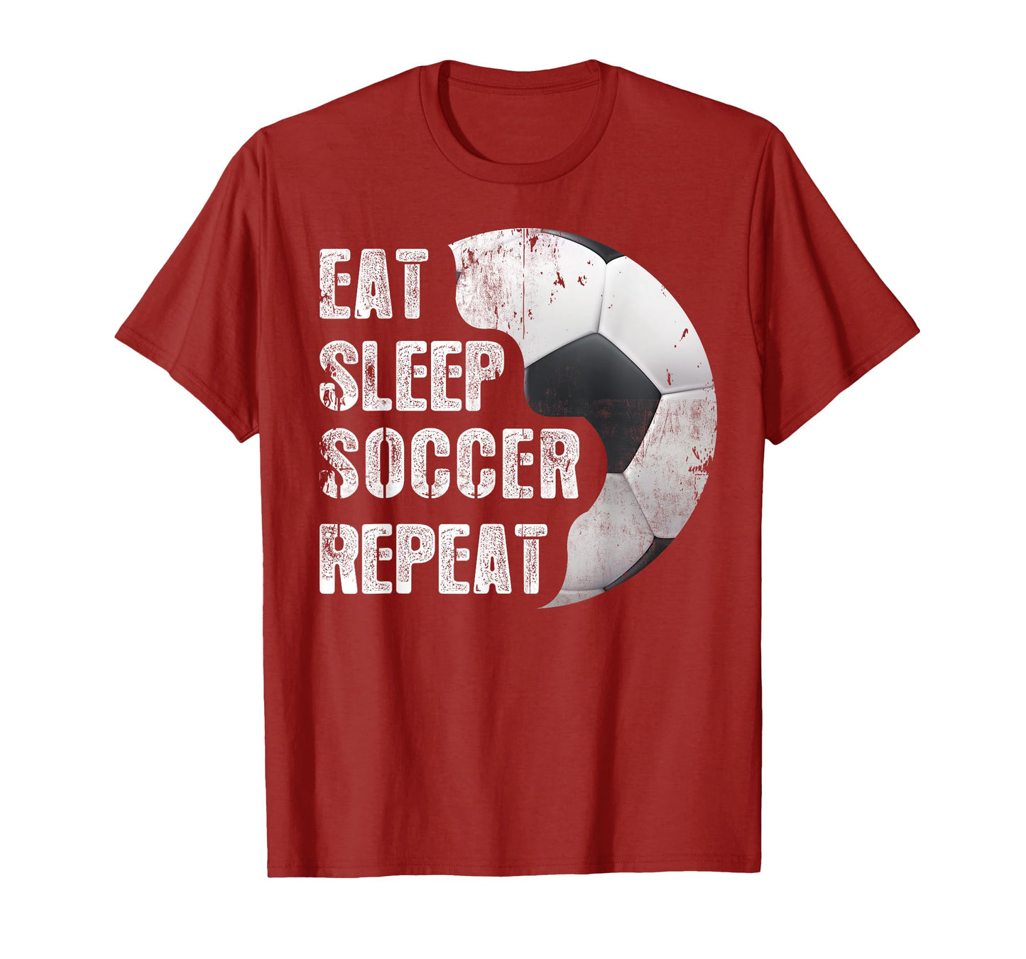 EAT SLEEP SOCCER REPEAT Funny Baseball Softball Player T-Shirt