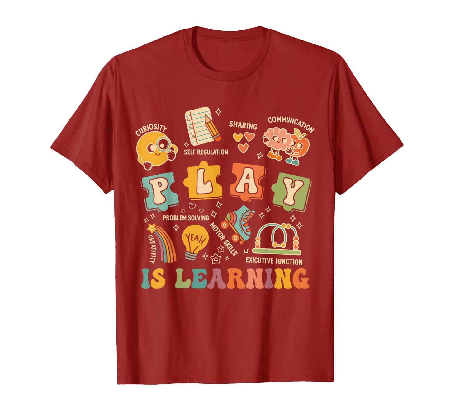 Retro Play is Learning Kindergarten Teacher Team Funny Women T-Shirt