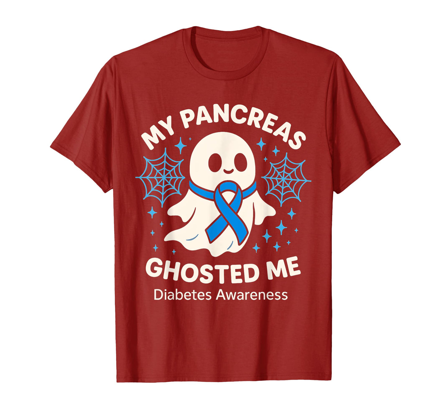 Funny Halloween Diabetes Awareness My Pancreas Ghosted Me T-Shirt