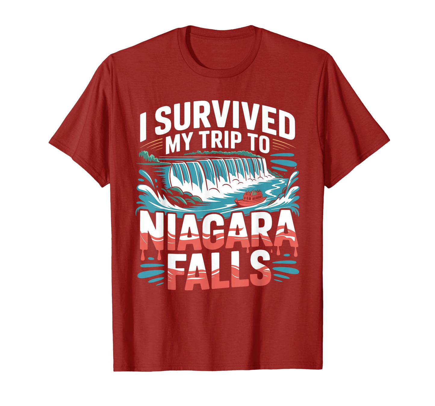 I Survived My Trip To NIAGARA FALLS T-Shirt Simple City T-Shirt