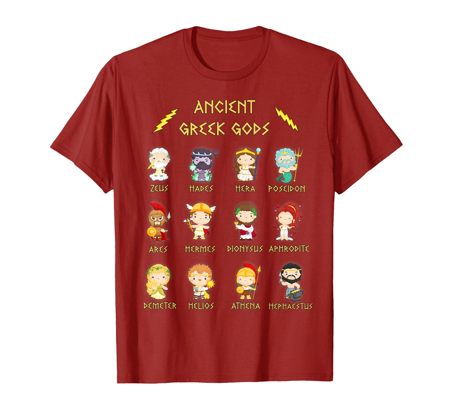 Greek Gods Cute Kawaii, Ancient Mythology Olympus T-Shirt