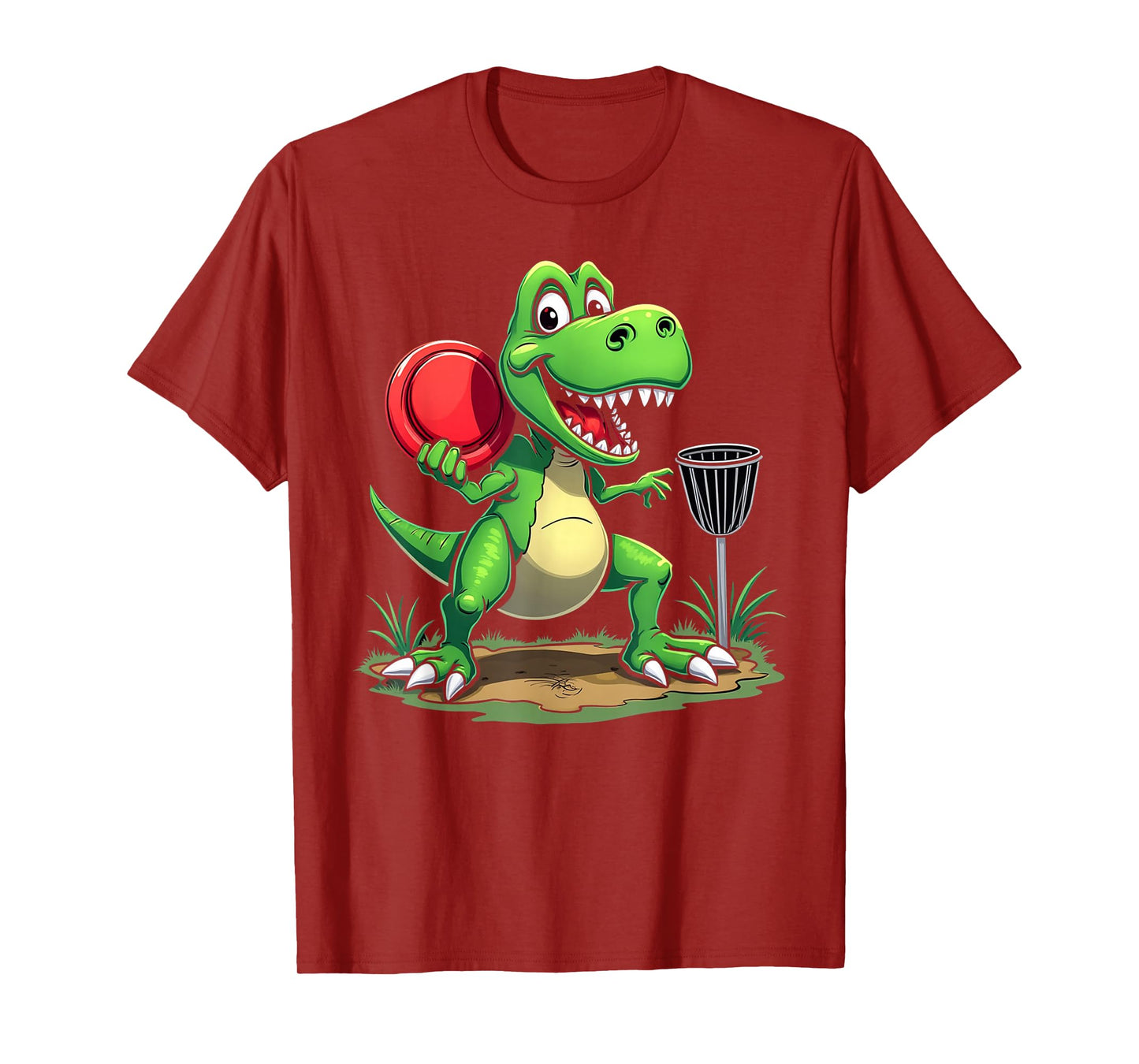 Disc Golf Dinosaur Thrower Jurassic Chain Basket Boys Girls T-Shirt