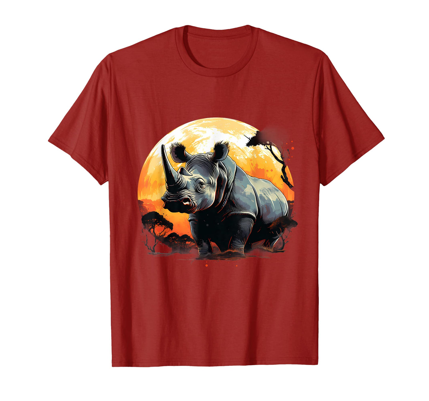 Rhino Nature Animal Art Rhinoceros Wildlife Motif Savanna T-Shirt