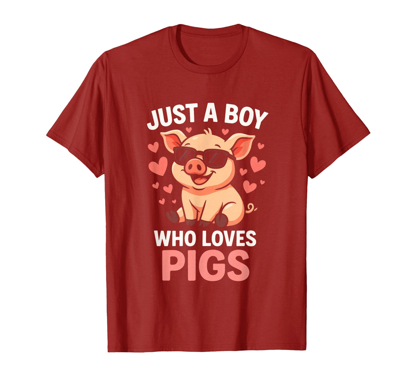 Just A Boy Who Loves Pigs - Funny Farmer Humor T-Shirt
