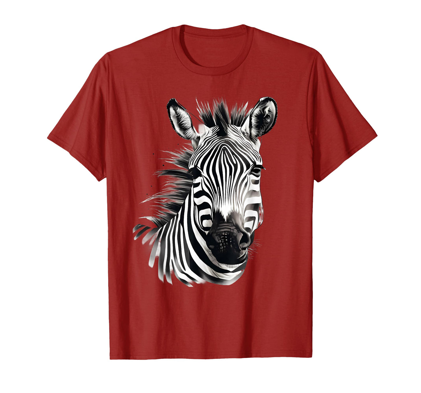Zebra Animal Print Artwork Drawing Wildlife Nature Safari T-Shirt