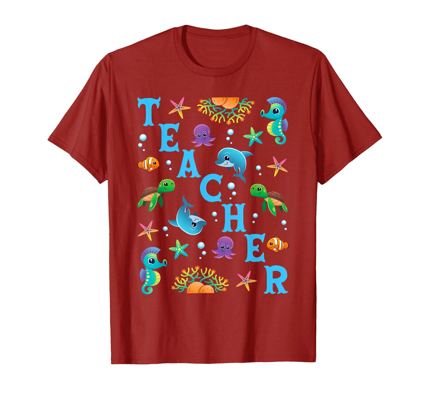 Sea Creature Teacher Ocean Pet Animal Lover Teaching Kids T-Shirt