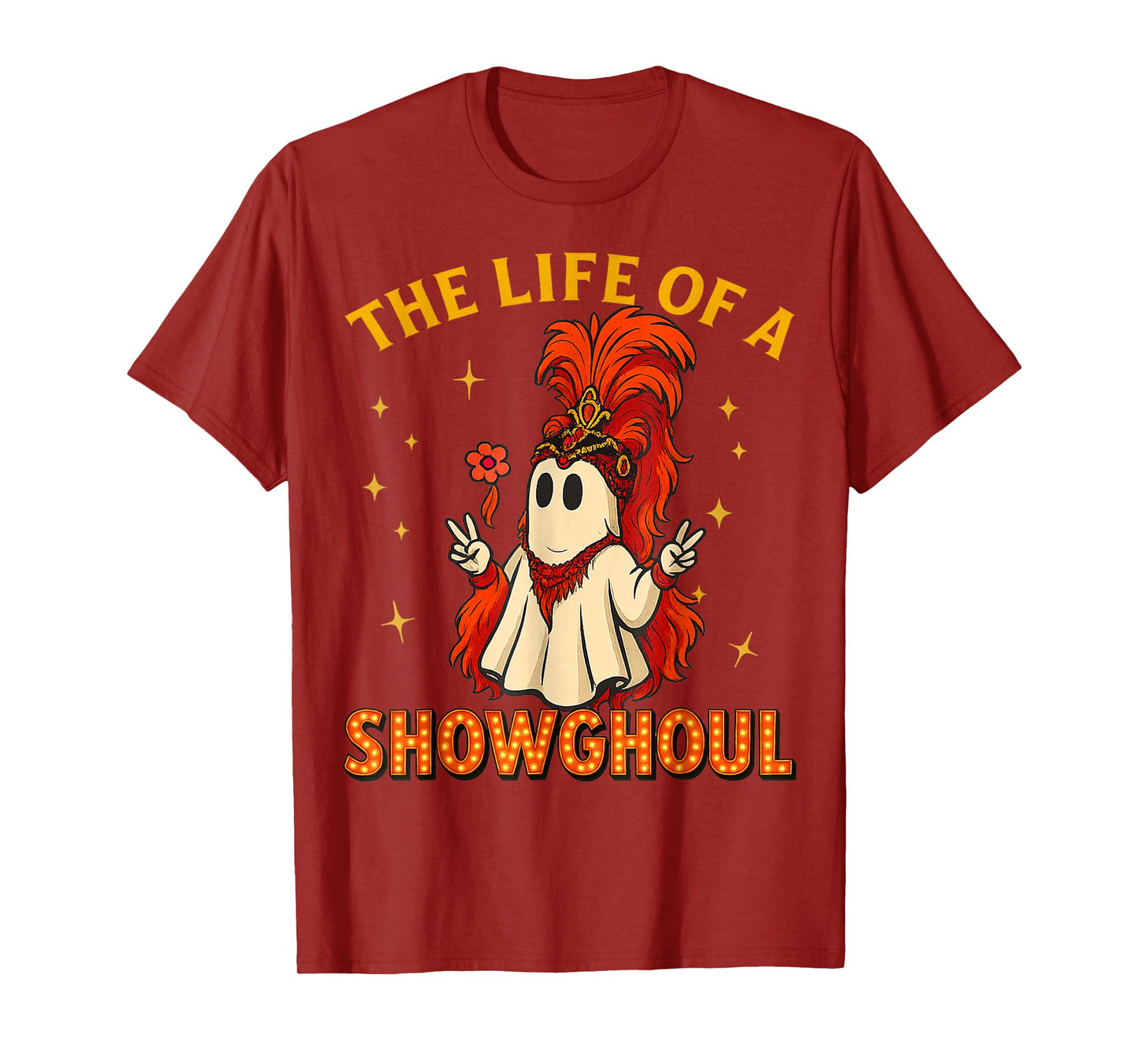 The Life of A Showghoul Funny Halloween Ghost Girl T-Shirt