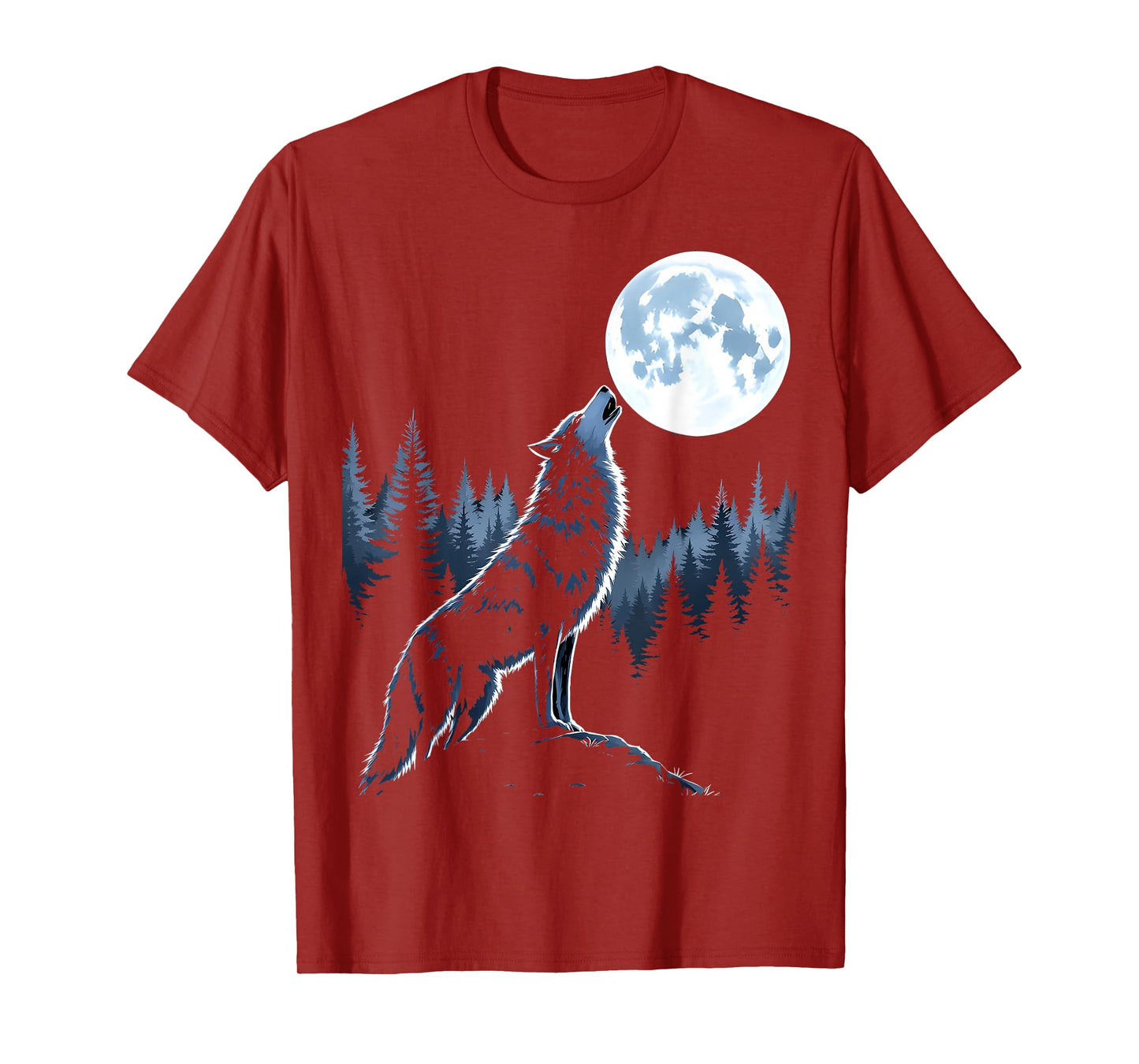 Wolf howling at moon howling wolf wildlife lovers T-Shirt