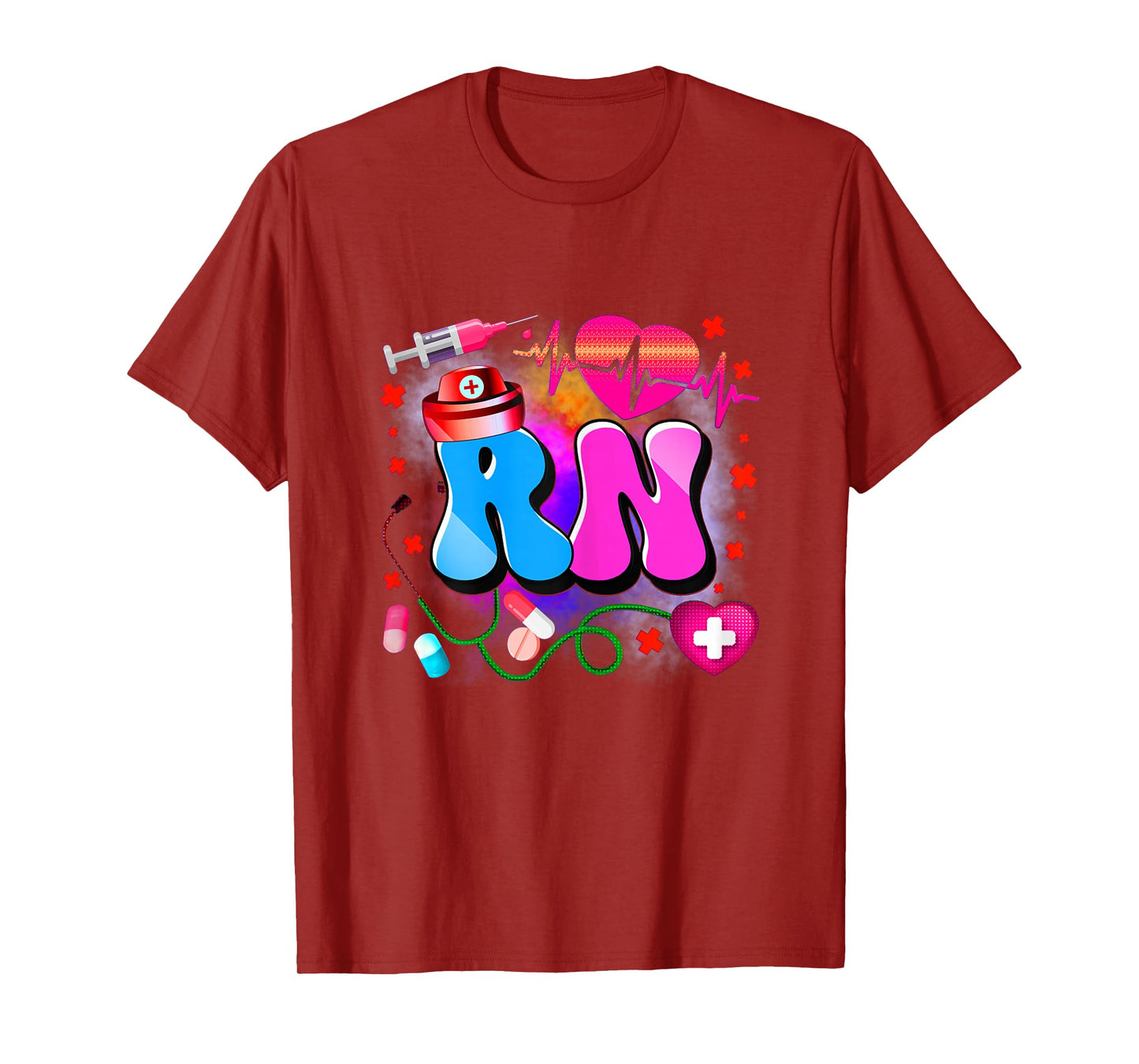 Registered Nurse RN – Colorful Tie Dye Healthcare Style T-Shirt