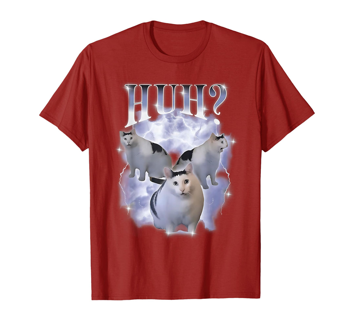 Huh Cat Chonky Ben Meme 90s Silly Cat Specific Dank Meme T-Shirt