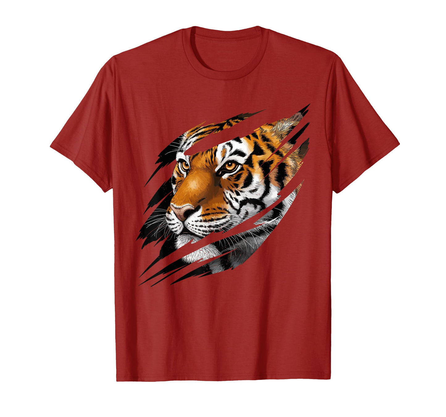 Fearless Tiger Silhouette Claw Eye Zoo Wildlife Animal T-Shirt