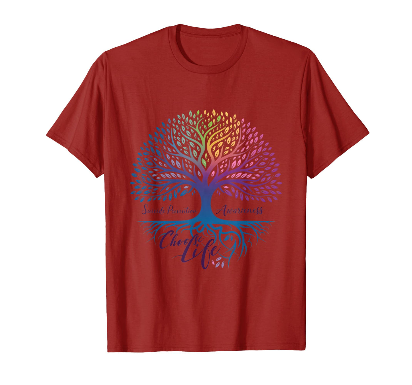 Tree Of Life Choose Life Suicide Prevention Awareness T-Shirt