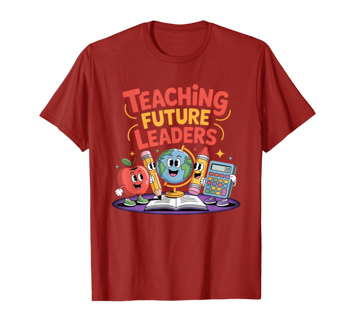 Retro Groovy Teacher Teaching Future Leaders Back To School T-Shirt