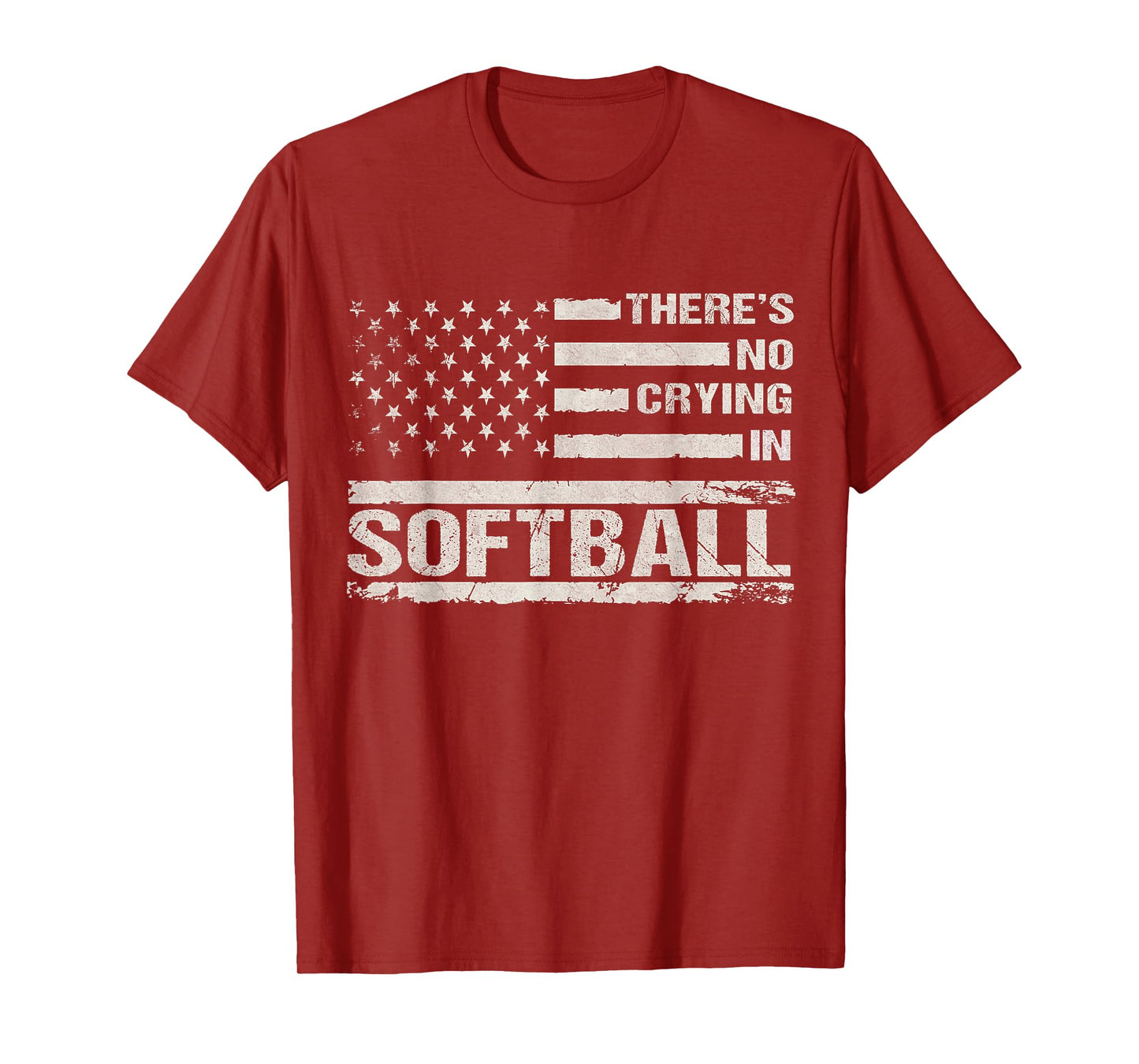 There Is No Crying In Softball Funny Game Day Softball Mom T-Shirt