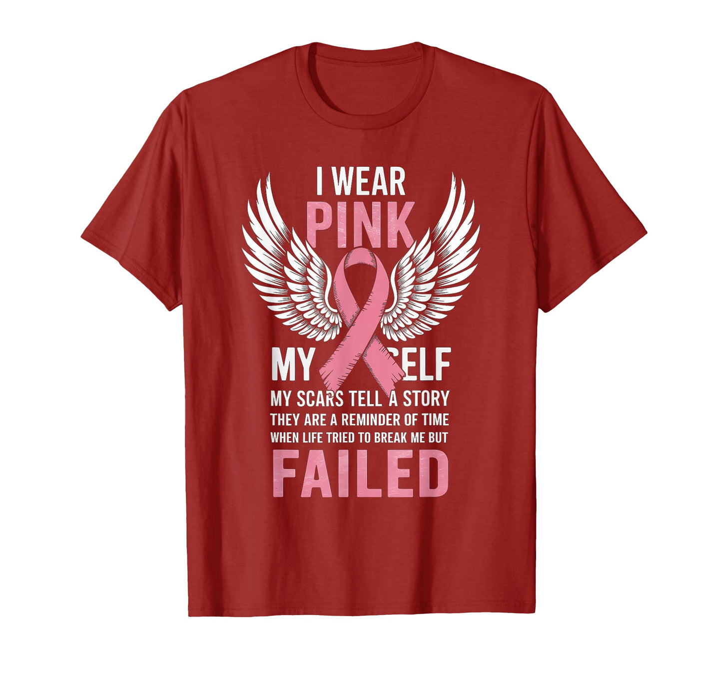 I Wear Pink For Myself T shirt My Scars Tell A Story T-Shirt