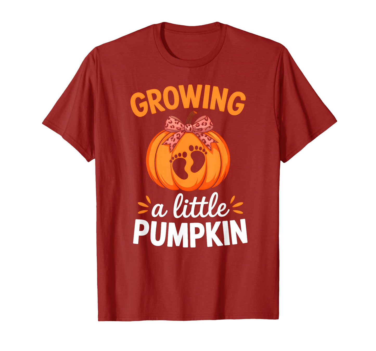 Growing A Little Pumpkin Maternity Thanksgiving Mom Mother T-Shirt