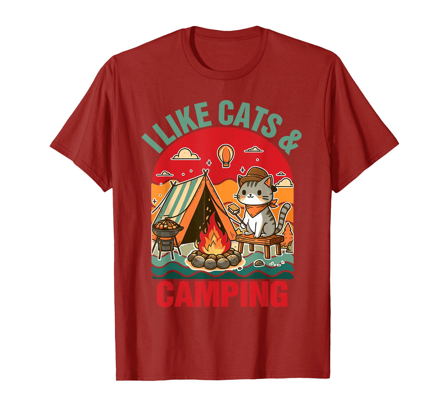 Camper Go Outdoor Cat Lover Cat Mom I Like Cats & Camping T-Shirt