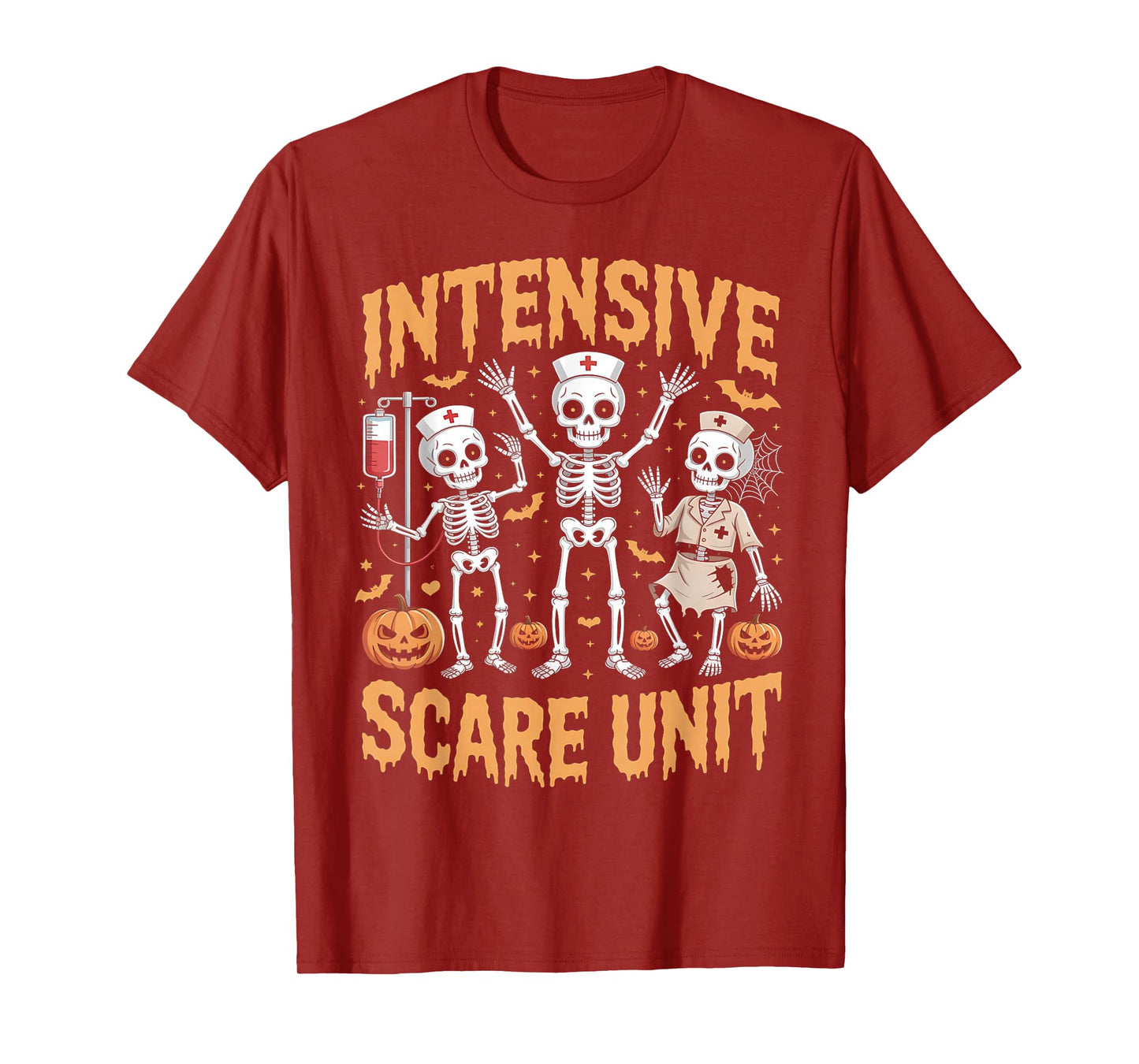 ICU Halloween Shirt Nurse Halloween Pumpkin Nurse Halloween T-Shirt