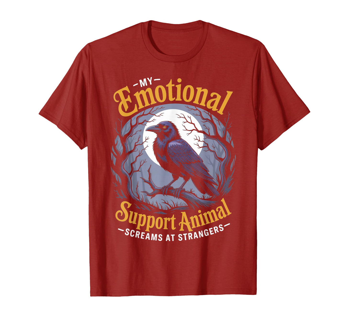 Emotional Support Animal Gothic Birds Animal Crow T-Shirt