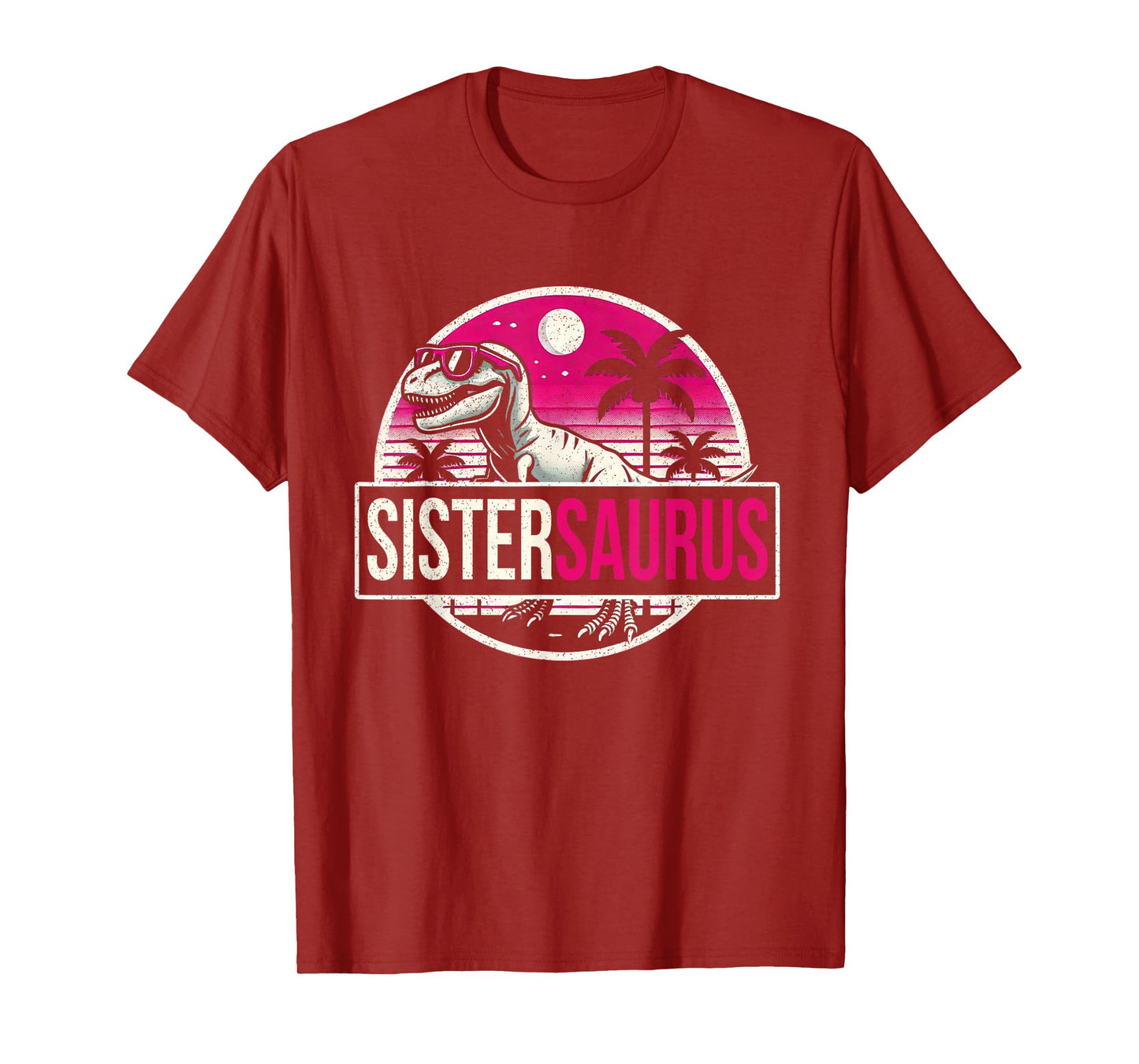 Sistersaurus T Rex Dinosaur Sister Sibling Saurus Rex Funny T-Shirt