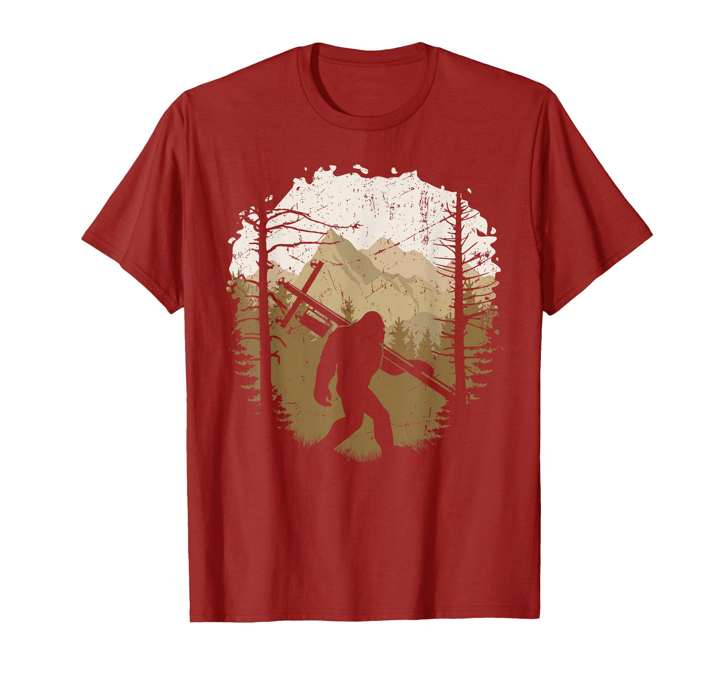 Funny Bigfoot Lineman Power Electrician Sasquatch Lineworker T-Shirt