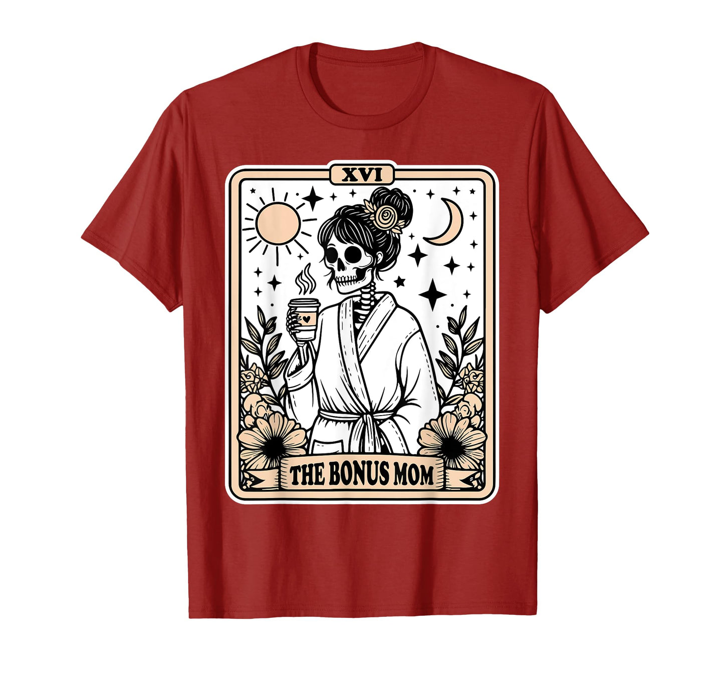 The Bonus Mom Tarot Card Skeleton Stepmom Witchy Vibes T-Shirt