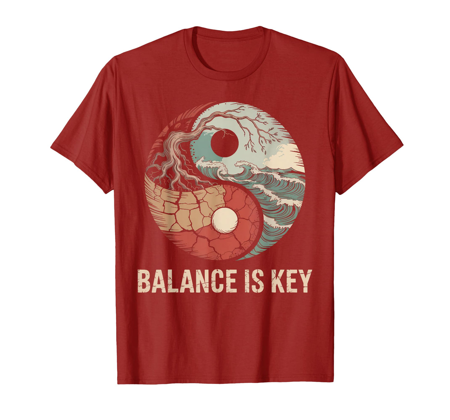 Balance is Key Yin-Yang Nature Symbol T-Shirt