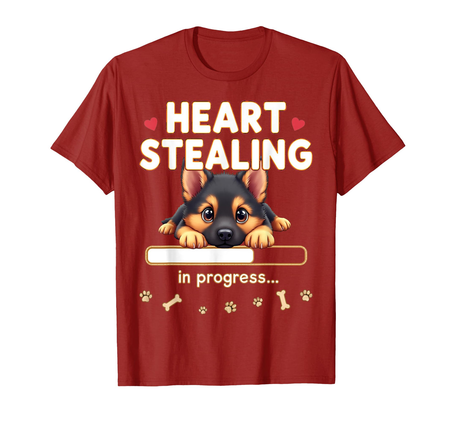 Heart German Shepherd Dog Funny Gift German Shepherd Puppy T-Shirt
