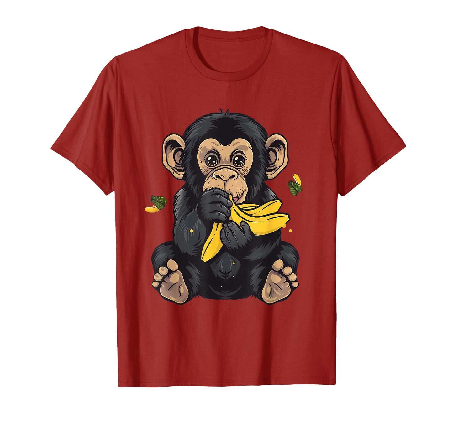Banana Monkey Bananas Fruit Cute Monkey Wildlife Drawing T-Shirt