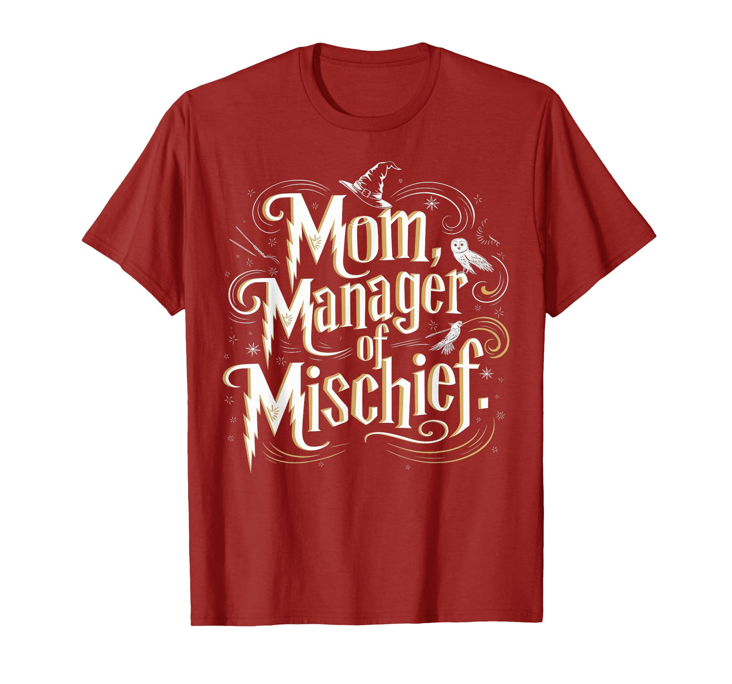 Mom Manager of Mischief Magic Themed Funny Tee T-Shirt
