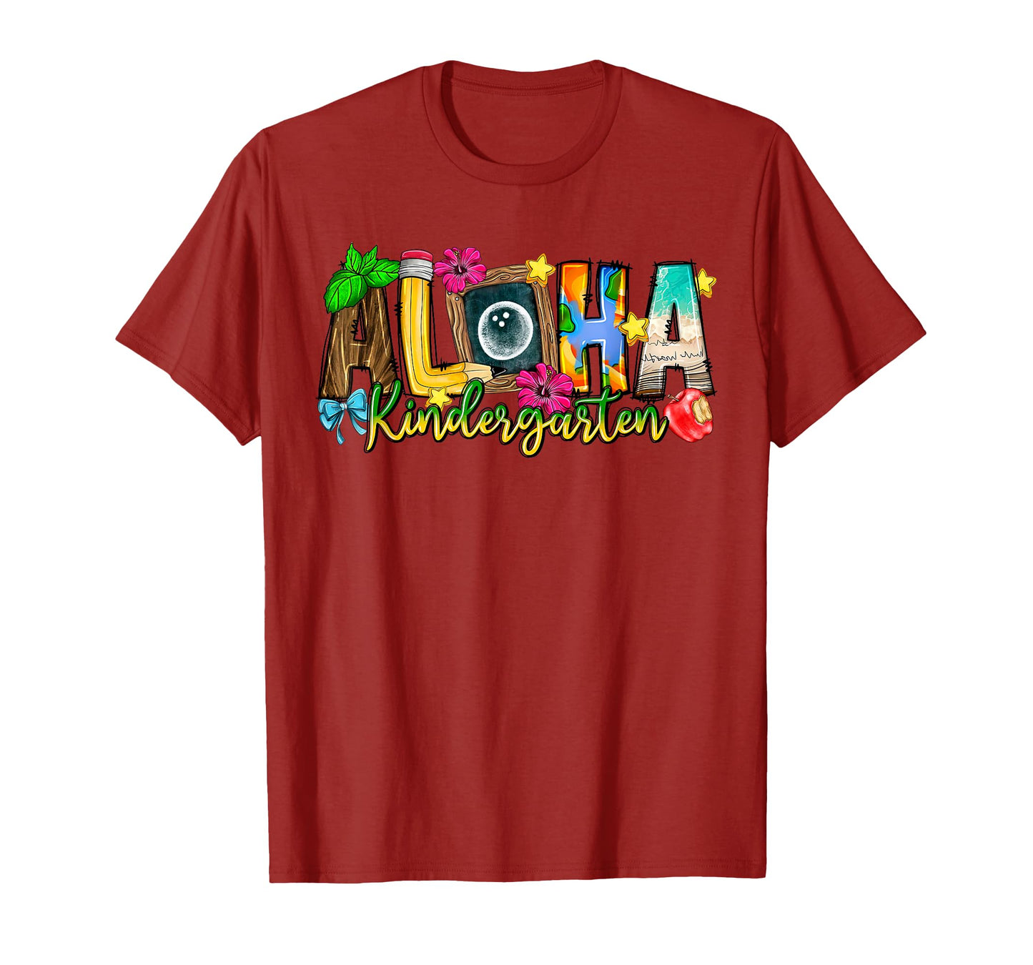 Aloha Kindergarten Teacher Life Summer Beach Vacation School T-Shirt