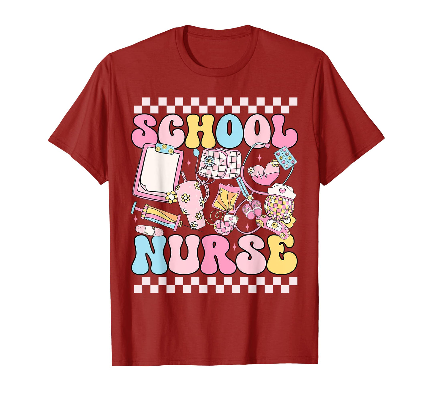 Retro School Nurse Back to School Elementary Nurse Life T-Shirt
