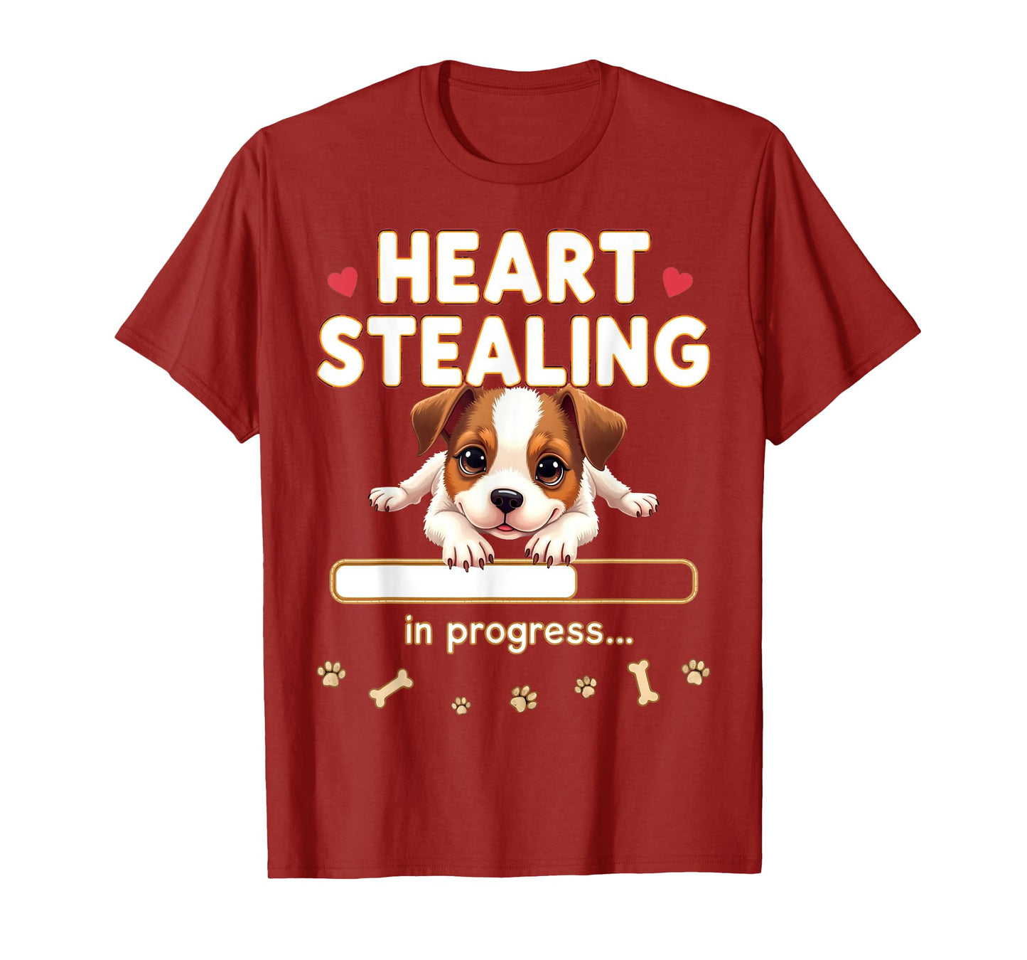 Heart Jack Russell Terrier Dog Funny Gift Jack Russell Puppy T-Shirt