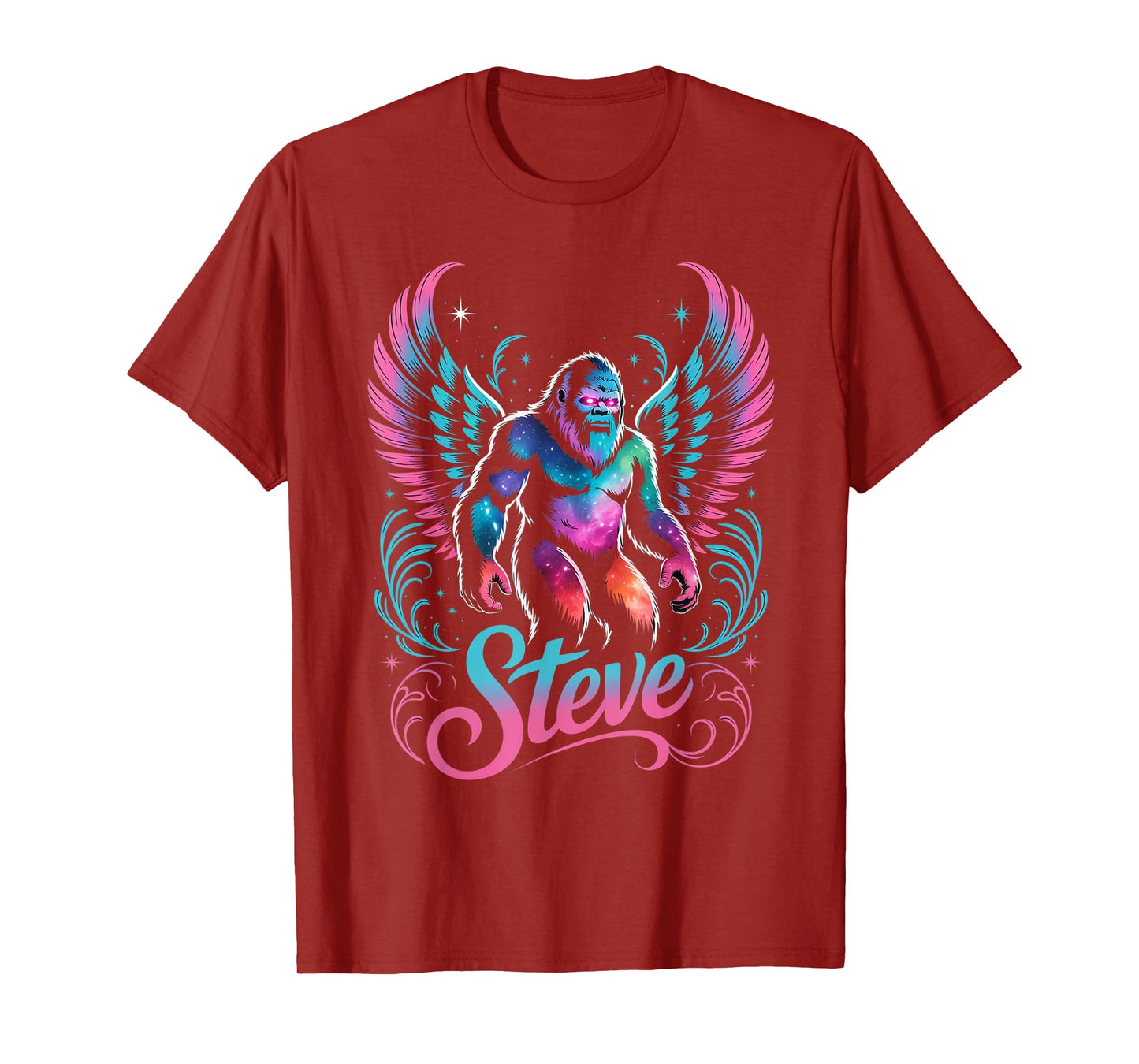 Guy Retro Steve First Name Personalized Groovy 80's Bigfoot T-Shirt
