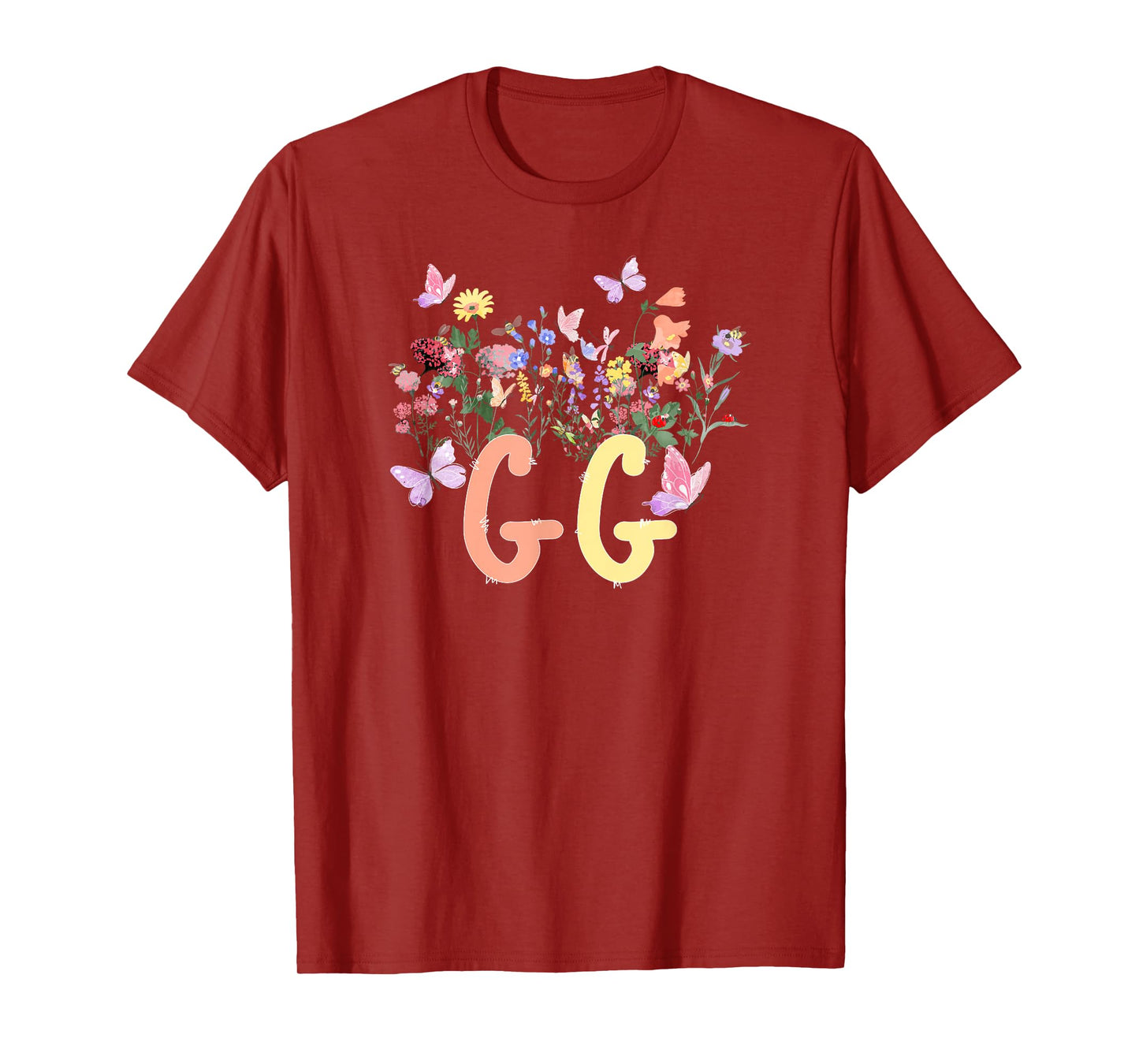 GG Flowers GG Grandmother GG Grandma T-Shirt