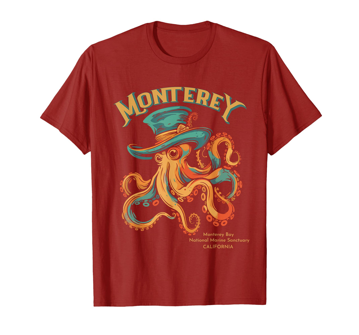 Retro Monterey-Bay National Marine-Sanctuary Souvenir T-Shirt
