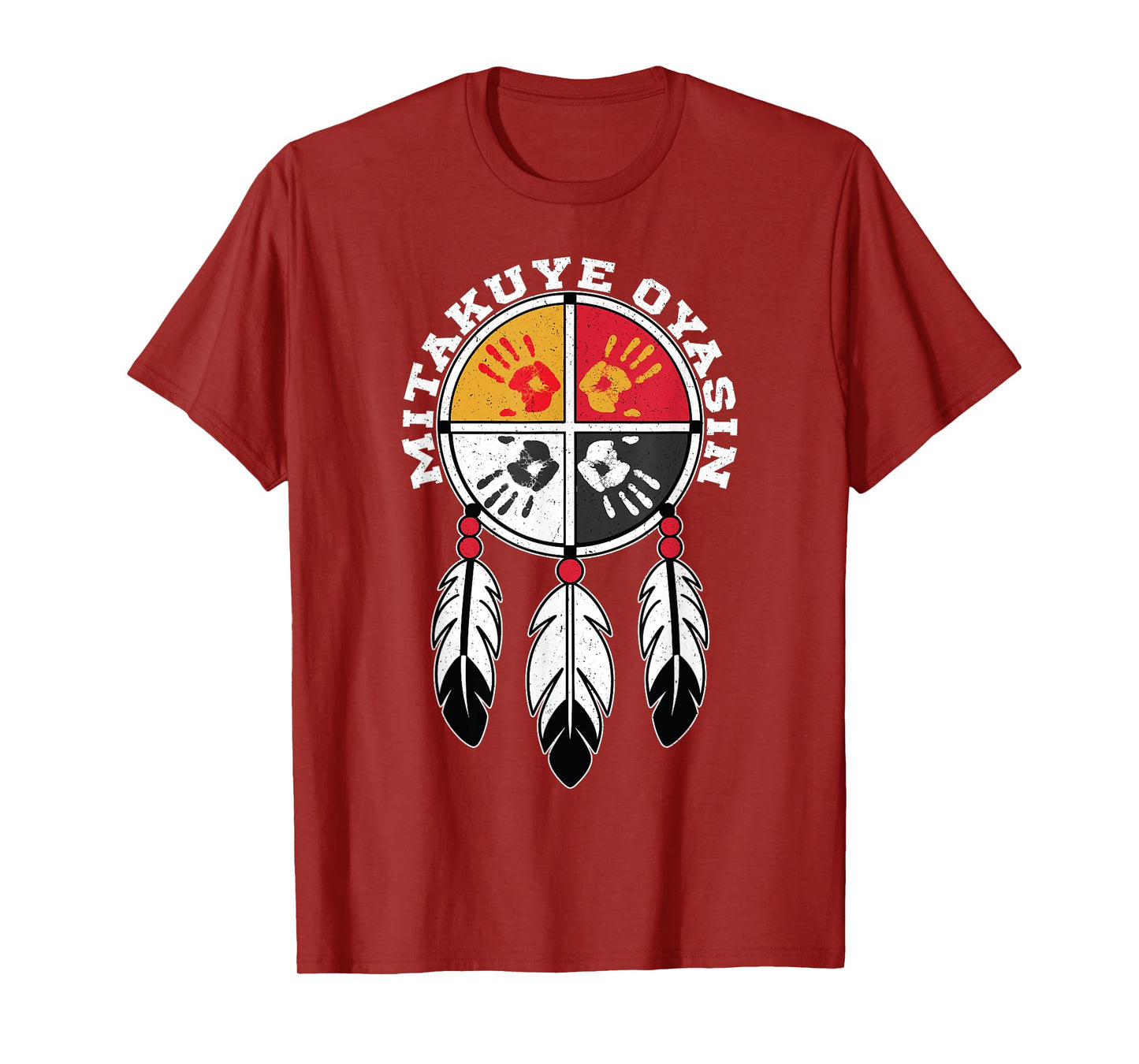Mitakuye Oyasin Native American indigenous Medicine Wheel T-Shirt