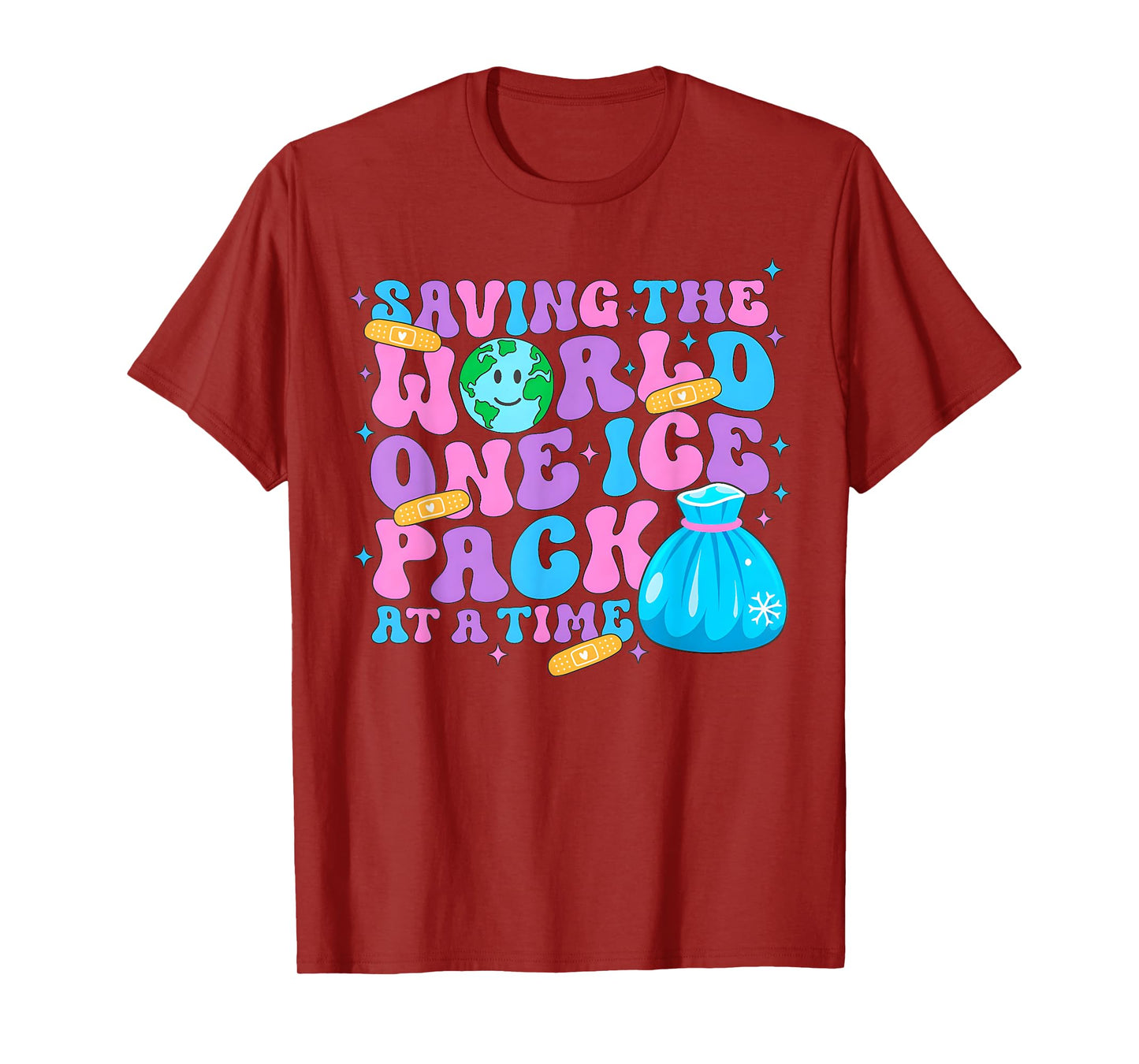Saving The World One Ice Pack At Time School Nurse T-Shirt