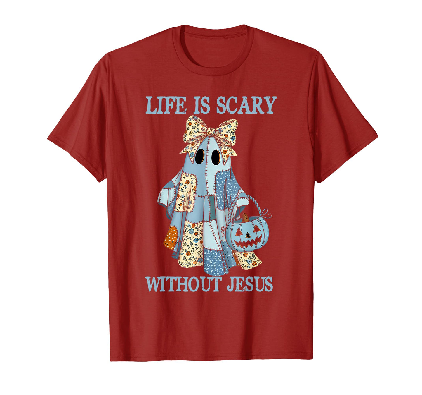 Spooky Life is Scary Without Jesus Christian Halloween T-Shirt