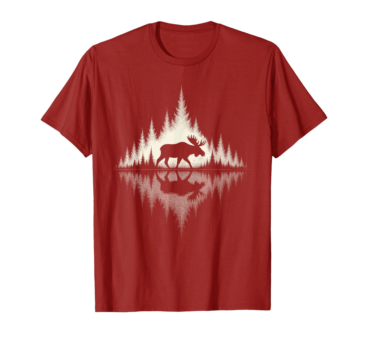 Moose, Wildlife & Outdoor, Forest & Trees Reflection T-Shirt