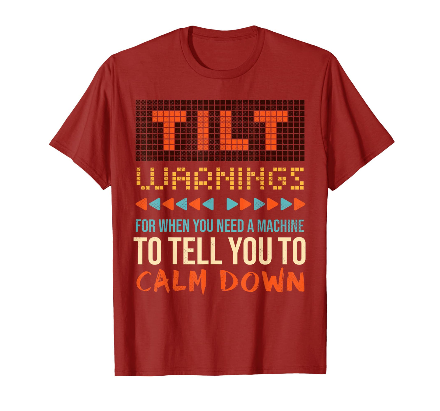 Sarcastic Funny Pinball Tilt Warnings T-Shirt