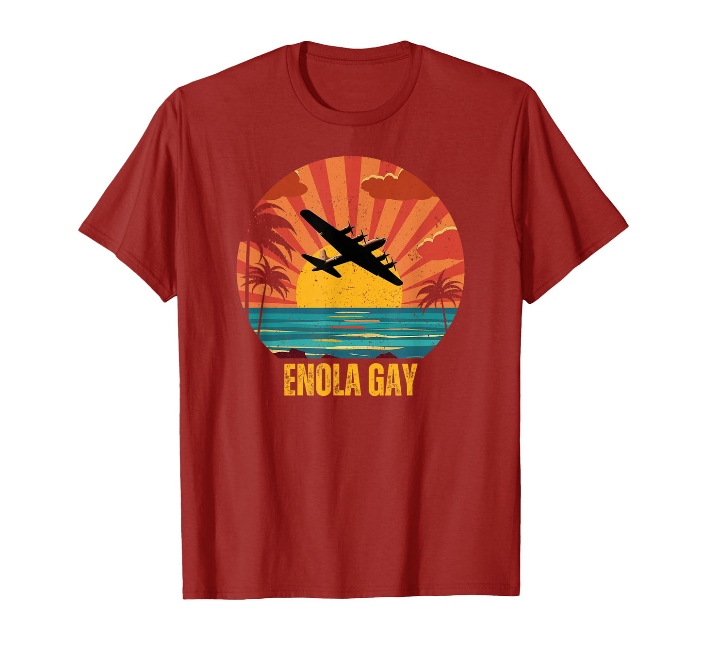 Enola Gay Vintage Airplane Enthusiast Graphic Design T-Shirt