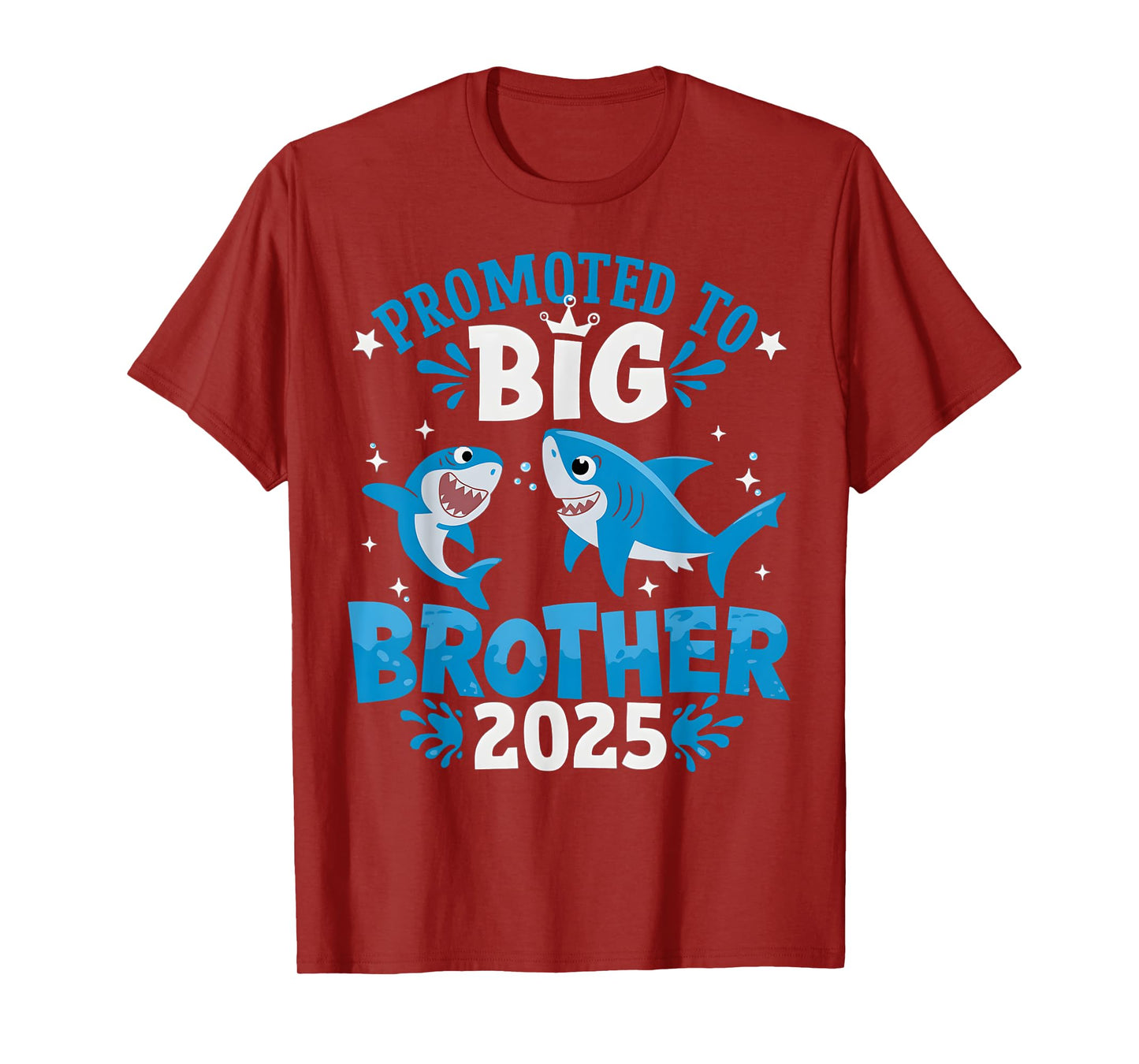Promoted To Big Brother 2025 Shark Ocean Sibling Boys Kids T-Shirt